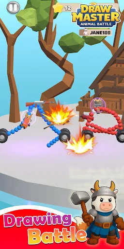 Draw & Smash Animal Cars 3D ডাউনলোড করুন – সেরা ব্যাটল গেম - Screenshot 1