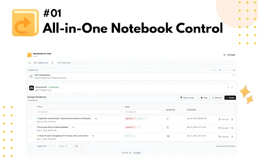 NotebookLM Tools ডাউনলোড করুন – সেরা প্রোডাক্টিভিটি এক্সটেনশন - Screenshot 1