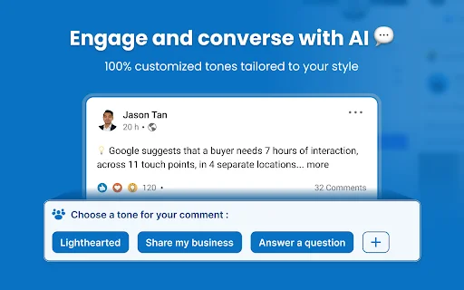 Engage AI ডাউনলোড করুন – LinkedIn-এ চ্যাটজিপিটি দিয়ে কমেন্ট করুন - Screenshot 2