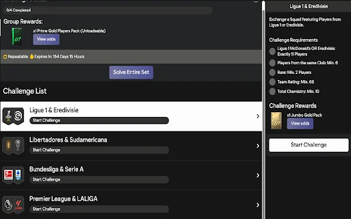 FC26 Enhancer ডাউনলোড করুন – সেরা SBC সলভার ও অটোমেশন টুল - Screenshot 3
