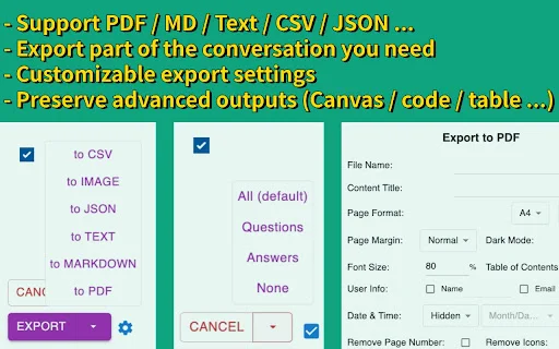 ChatGPT Exporter ডাউনলোড করুন – PDF ও Markdown হিসেবে সেভ করুন - Screenshot 1