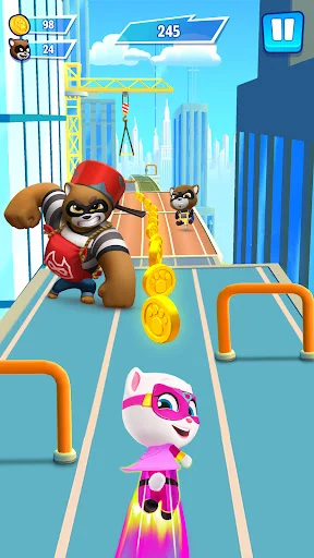 Talking Tom: Hero Dash Run ডাউনলোড করুন – সেরা অ্যাকশন গেম - Screenshot 1