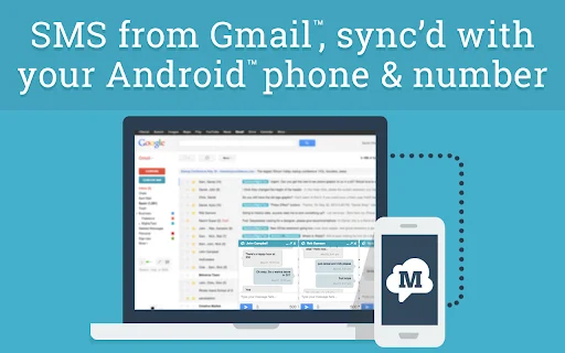 SMS from Gmail & Facebook ডাউনলোড করুন – কম্পিউটার থেকে টেক্সট করুন - Screenshot 1
