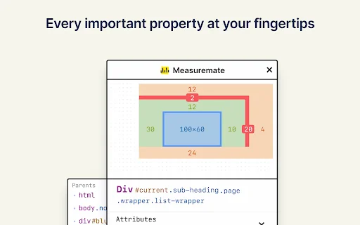 Measuremate ডাউনলোড করুন – ওয়েব ডিজাইনের জন্য সেরা পিক্সেল রুলার - Screenshot 3