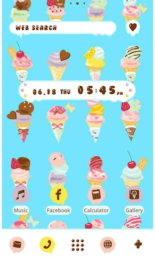 Theme-I Scream for Ice Cream! ডাউনলোড করুন – সেরা কিউট থিম - Screenshot 1