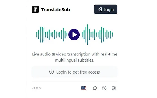 TranslateSub ডাউনলোড করুন – রিয়েল-টাইম ভিডিও সাবটাইটেল ও অনুবাদ - Screenshot 1
