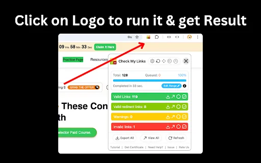 Check My Links ডাউনলোড করুন – ব্রোকেন লিঙ্ক চেকার এক্সটেনশন - Screenshot 1