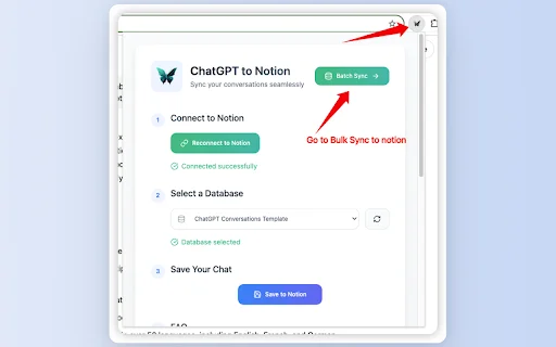 Save ChatGPT to Notion ডাউনলোড করুন – চ্যাট ইতিহাস সেভ করুন - Screenshot 2