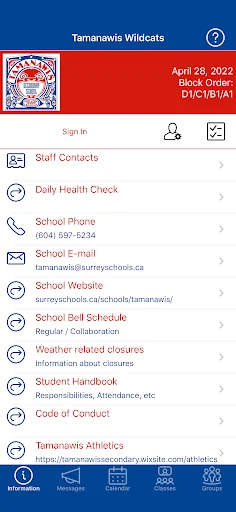 Tamanawis Wildcats অ্যাপ ডাউনলোড করুন – স্কুল আপডেট ও তথ্য - Screenshot 1