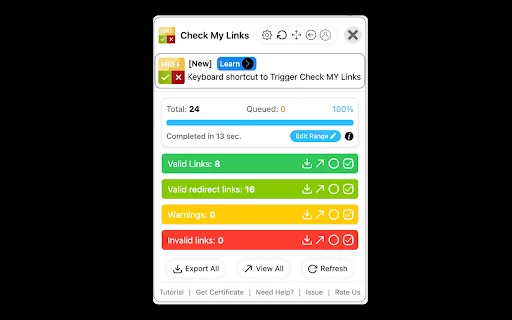 Check My Links ডাউনলোড করুন – ব্রোকেন লিঙ্ক চেকার এক্সটেনশন - Screenshot 5