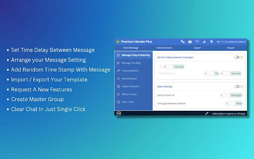 Premium Sender Plus ডাউনলোড করুন – সেরা মেসেজিং এক্সটেনশন - Screenshot 4