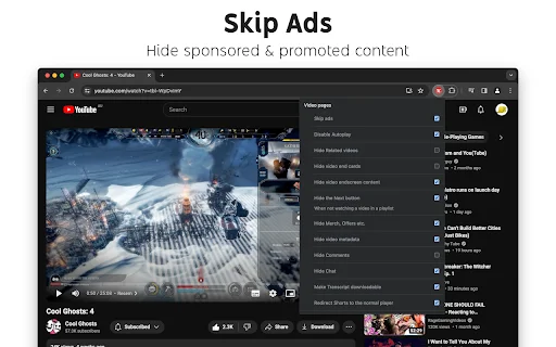 Control Panel for YouTube ডাউনলোড করুন – অ্যাড ব্লক ও UI কাস্টমাইজ করুন - Screenshot 2