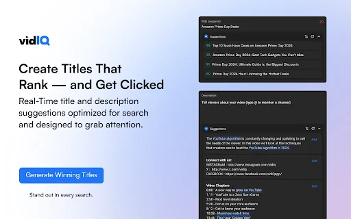 vidIQ Vision for YouTube ডাউনলোড করুন – ইউটিউব চ্যানেল গ্রোথ টুল - Screenshot 1