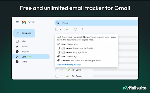 Mailtrack ডাউনলোড করুন – Gmail-এর জন্য সেরা ইমেইল ট্র্যাকার - Screenshot 2