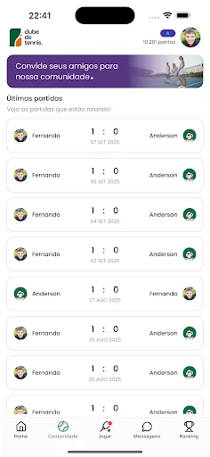 Clube do Tennis ডাউনলোড করুন – সেরা টেনিস কমিউনিটি অ্যাপ - Screenshot 4