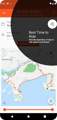 Epic Ride Weather ডাউনলোড করুন – সাইক্লিস্টদের জন্য সেরা আবহাওয়া অ্যাপ - Screenshot 5
