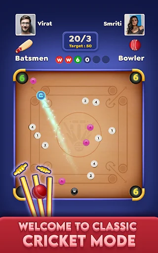 Carrom Cricket ডাউনলোড করুন – সেরা ক্যারাম ও ডিস্ক পুল গেম - Screenshot 6