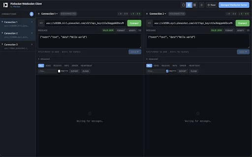 PieSocket WebSocket টেস্ট করুন – সেরা ডেভেলপার টুল ডাউনলোড - Screenshot 3