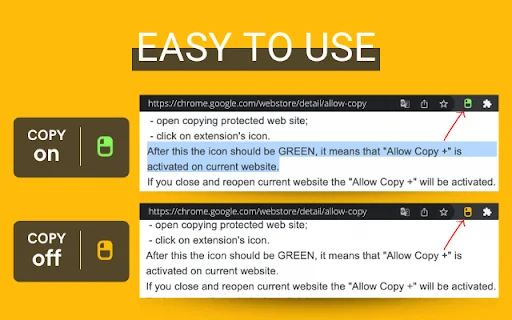 Allow Copy + ডাউনলোড করুন – যেকোনো ওয়েবসাইট থেকে টেক্সট কপি করুন - Screenshot 1