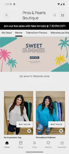 Priss & Pearls Boutique ডাউনলোড করুন – লেটেস্ট ফ্যাশন শপিং অ্যাপ - Screenshot 1