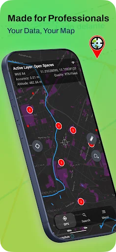 Mapit GIS Professional ডাউনলোড করুন – দূরত্ব ও এলাকা পরিমাপ - Screenshot 1