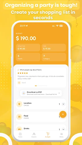 Fiesta: Party Invitation Plan ডাউনলোড করুন – সেরা আমন্ত্রণ অ্যাপ - Screenshot 2