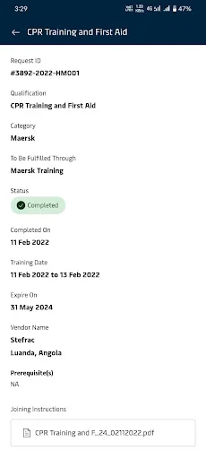 Maersk Training TMS ডাউনলোড করুন – আপনার প্রশিক্ষণের অগ্রগতি ট্র্যাক করুন - Screenshot 6