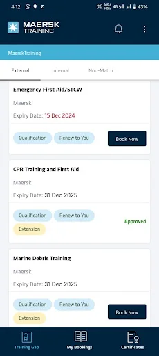 Maersk Training TMS ডাউনলোড করুন – আপনার প্রশিক্ষণের অগ্রগতি ট্র্যাক করুন - Screenshot 3