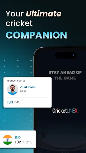 Cricket LineX ডাউনলোড করুন – দ্রুততম লাইভ স্কোর ও আপডেট পান - Screenshot 1