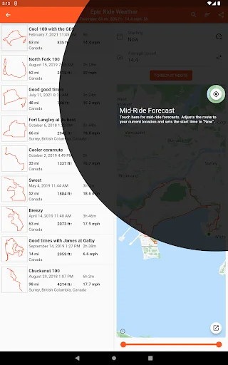 Epic Ride Weather ডাউনলোড করুন – সাইক্লিস্টদের জন্য সেরা আবহাওয়া অ্যাপ - Screenshot 19