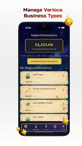 Magical Tycoon: Economy Idle ডাউনলোড করুন – জাদুকরী অর্থনীতি গেম - Screenshot 2