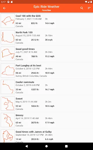 Epic Ride Weather ডাউনলোড করুন – সাইক্লিস্টদের জন্য সেরা আবহাওয়া অ্যাপ - Screenshot 8