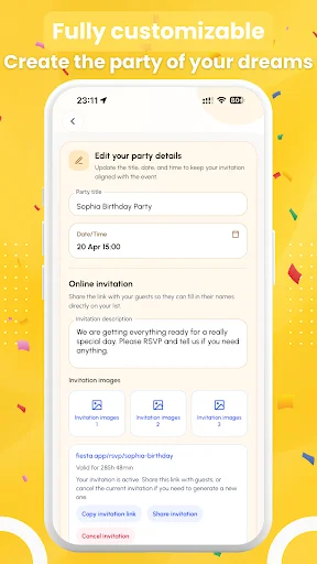 Fiesta: Party Invitation Plan ডাউনলোড করুন – সেরা আমন্ত্রণ অ্যাপ - Screenshot 4