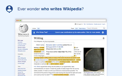 Who Wrote That? ডাউনলোড করুন – উইকিপিডিয়া এডিটর টুল - Screenshot 1