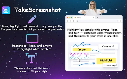 TakeScreenshot ডাউনলোড করুন – ব্রাউজারে দ্রুত স্ক্রিনশট নিন - Screenshot 2