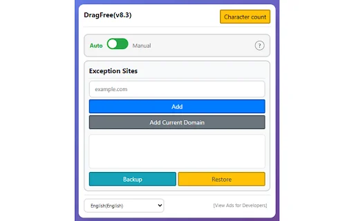 DragFree ডাউনলোড করুন – মাউস ড্র্যাগ এবং রাইট-ক্লিক আনব্লকার - Screenshot 2