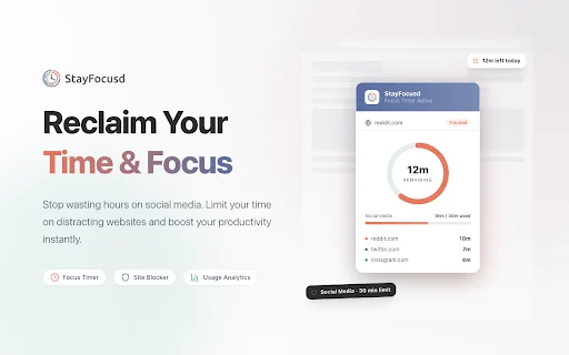 StayFocusd ডাউনলোড করুন – ওয়েবসাইট ব্লকার ও প্রোডাক্টিভিটি টুল - Screenshot 1