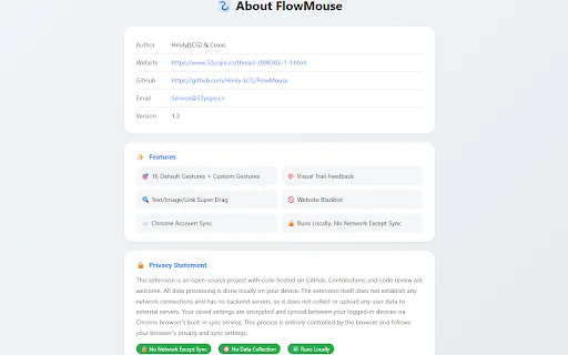 FlowMouse ডাউনলোড করুন – ব্রাউজারের জন্য সেরা মাউস জেসচার এক্সটেনশন - Screenshot 4