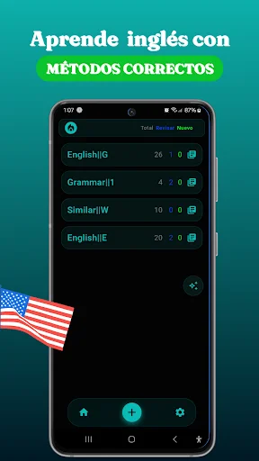 QuickCard AI ডাউনলোড করুন – দ্রুত ইংরেজি শেখার সেরা অ্যাপ - Screenshot 1
