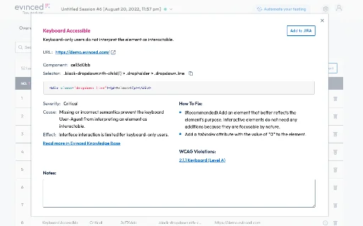 Evinced Flow Analyzer ডাউনলোড করুন – সেরা অ্যাক্সেসিবিলিটি টুল - Screenshot 4