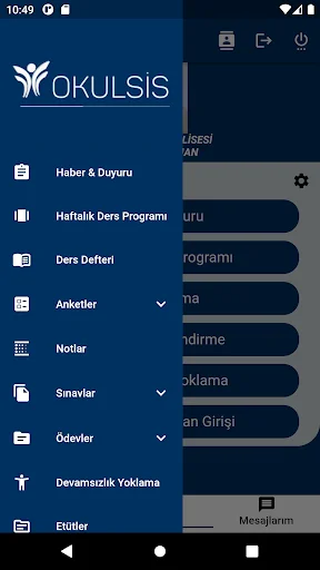 Okulsis Mobil ডাউনলোড করুন – সেরা শিক্ষা ব্যবস্থাপনা অ্যাপ - Screenshot 2