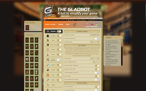 Gladiatus Bot – Gladbot ডাউনলোড করুন – সেরা গ্ল্যাডিয়েটাস অটোমেশন - Screenshot 1