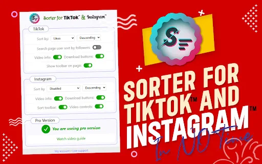 Feed Sorter for TikTok & Instagram ডাউনলোড করুন – সেরা টুল - Screenshot 1