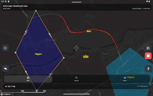 Mapit GIS Professional ডাউনলোড করুন – দূরত্ব ও এলাকা পরিমাপ - Screenshot 14