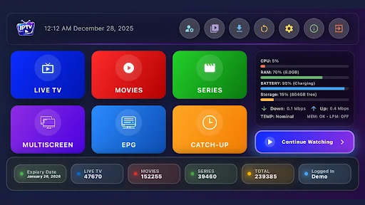 Smart IPTV Stream Pro ডাউনলোড করুন – এআই প্রযুক্তির সেরা প্লেয়ার - Screenshot 1