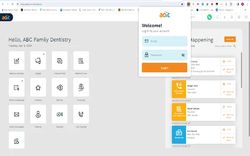 Adit for Chrome – RE ডাউনলোড করুন – সেরা ডেন্টাল ম্যানেজমেন্ট টুল - Screenshot 1