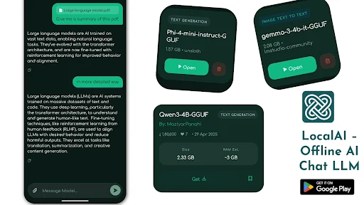 LocalAI ডাউনলোড করুন – আপনার ডিভাইসে শক্তিশালী অফলাইন AI চ্যাট - Screenshot 1
