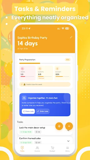 Fiesta: Party Invitation Plan ডাউনলোড করুন – সেরা আমন্ত্রণ অ্যাপ - Screenshot 3