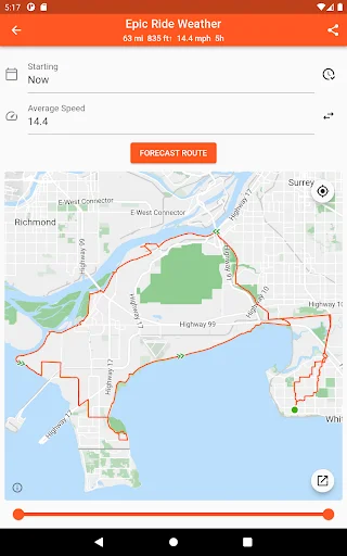 Epic Ride Weather ডাউনলোড করুন – সাইক্লিস্টদের জন্য সেরা আবহাওয়া অ্যাপ - Screenshot 9