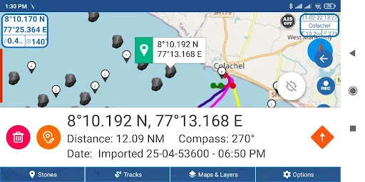 Kadal Map ডাউনলোড করুন – মৎস্যজীবীদের জন্য সেরা নেভিগেশন টুল - Screenshot 3